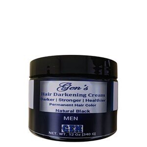 GEN Skin Black Hair Cream for Men, Best Hair Darkening Pomade, 340G